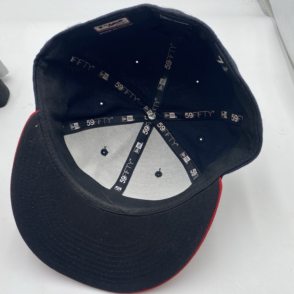 Atlanta Braves All Home Fitted New Era 59Fifty Hat Red Blue MLB Size 7 3/4 VGC - Picture 6 of 8